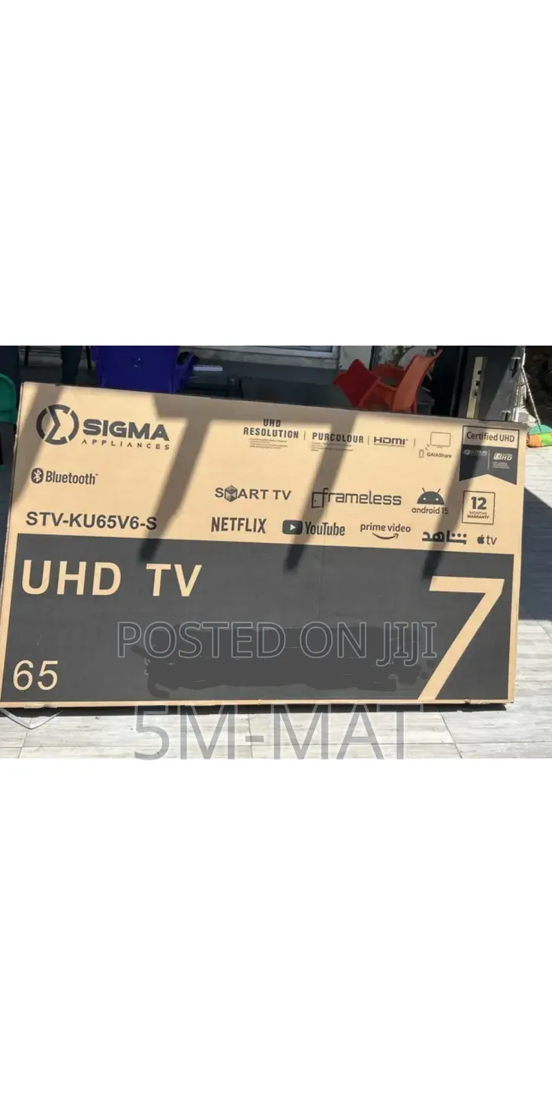 Sigma 65′′ Uhd Smart Android Digital Frameless Tv Sig-Ku65v6-S