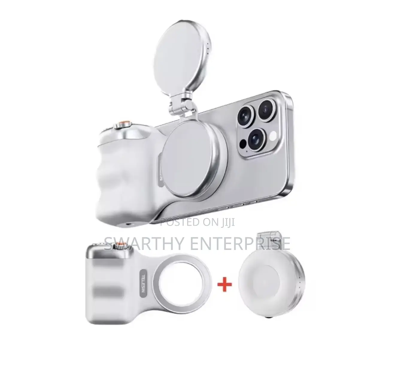 Telesin Ergonomic Shot Magnetic Phone Camera Grip + Fill Light