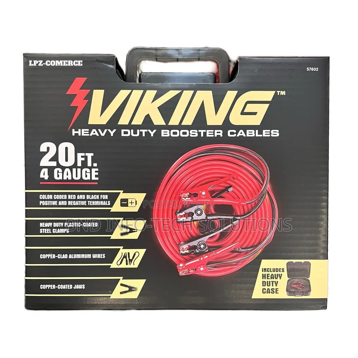 Viking 20 Ft. 4 Gauge Heavy Duty Jumper Cables