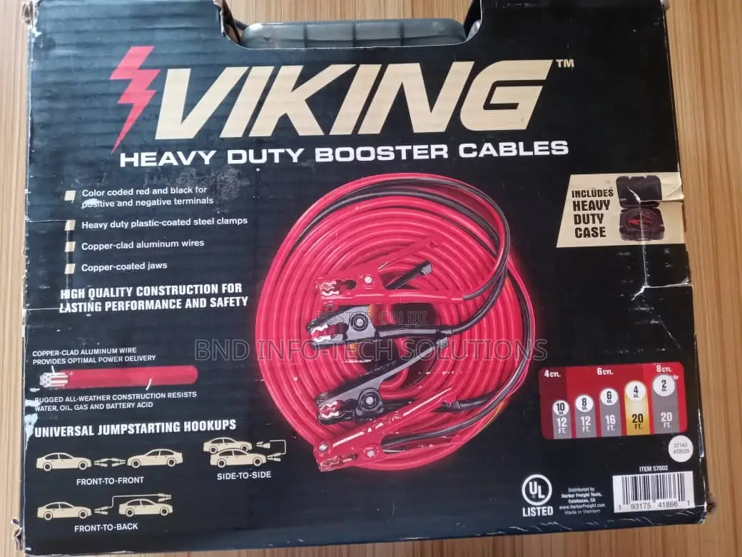 Viking 20 Ft. 4 Gauge Heavy Duty Jumper Cables