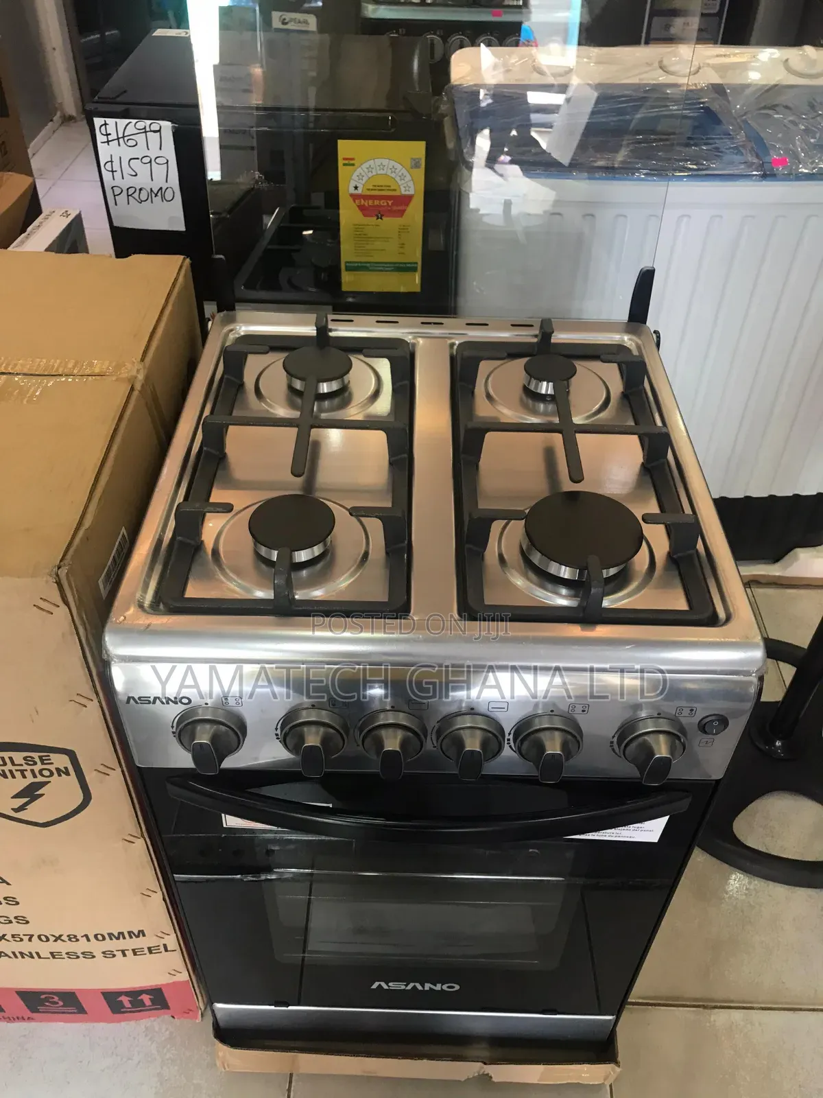 Quality Asano 50x50 Automatic Ignition Gas Stove With Oven And Grill