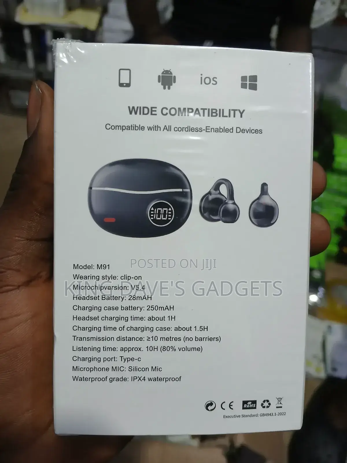 TWS-M91 Earclip Airpod