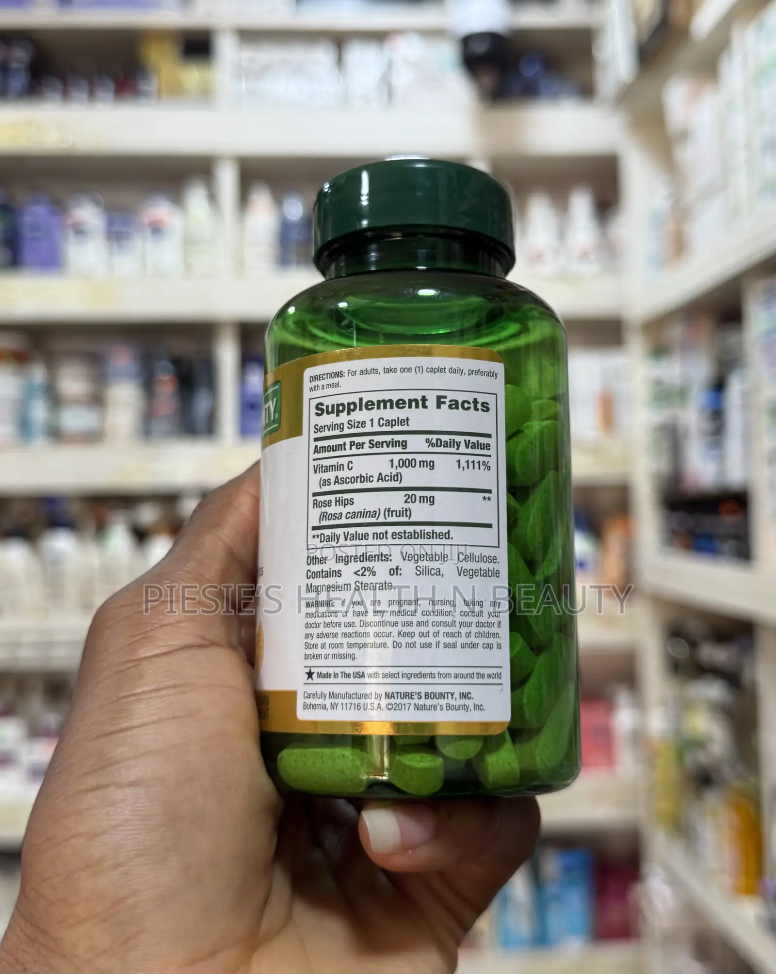 Nature’S Bounty Vitamin C 1000mg With Rose Hip, 100 Tablets