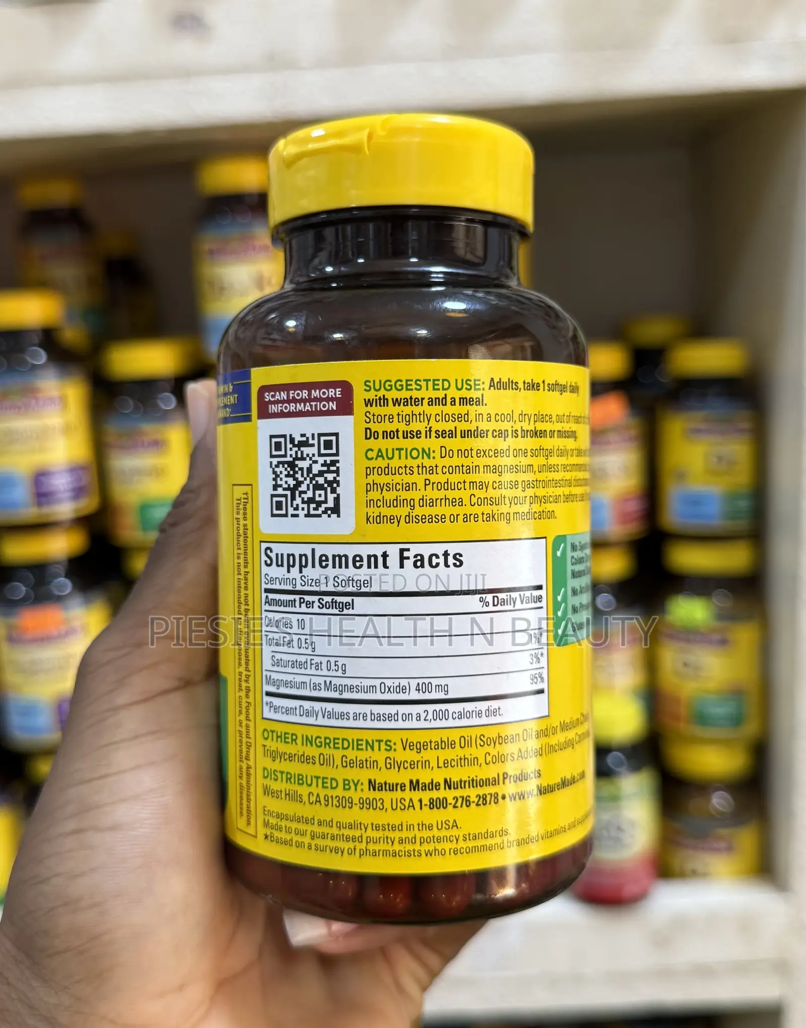 Nature Made Magnesium Extra Strength 400 Mg, 110 Softgels