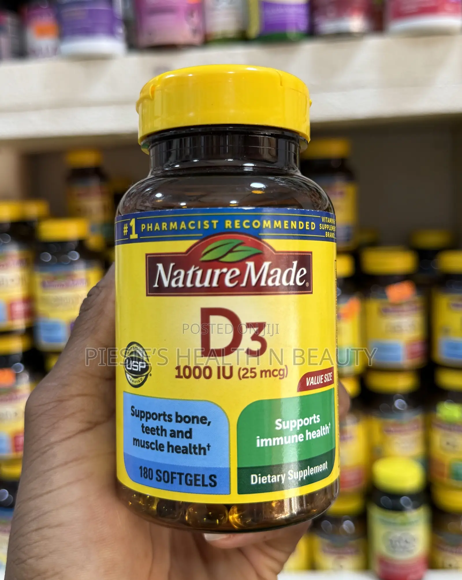 Nature Made Vitamin D3 1000 Iu (25 McG) , 180 Softgels