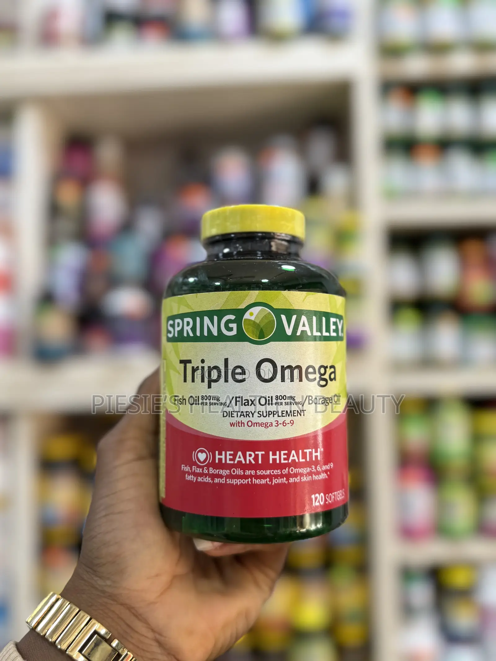 Spring Valley Triple Omega, Fish Oil 800mg, Flax Oil 800mg, Borage Oil