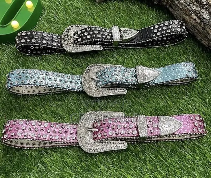This Is Original Rhinestones Belts for Men Fashion Heavyweight