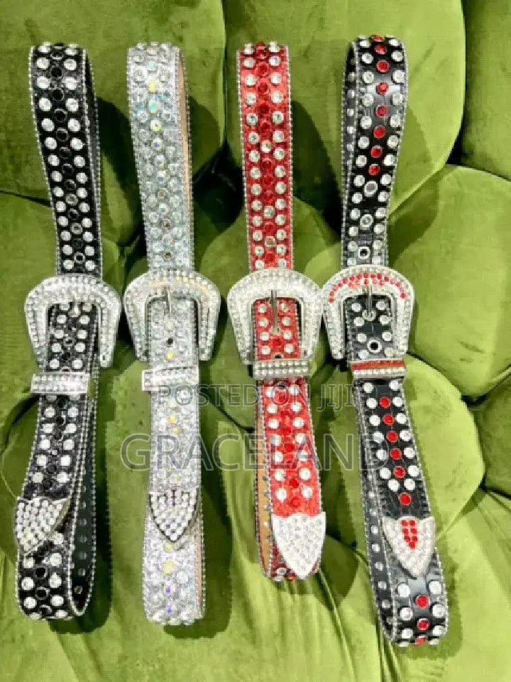This Is Original Rhinestones Belts for Men Fashion Heavyweight