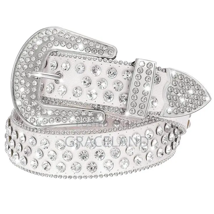 This Is Original Rhinestones Belts for Men Fashion Heavyweight