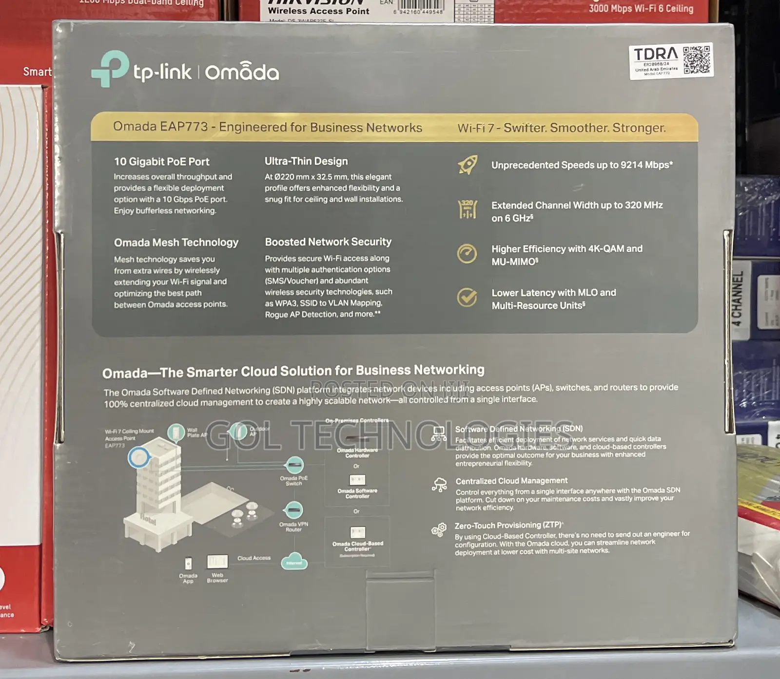 Tp-Link Eap772 New Be9300 Ceiling Mount Tri-Band Wi-Fi 7 Access Point