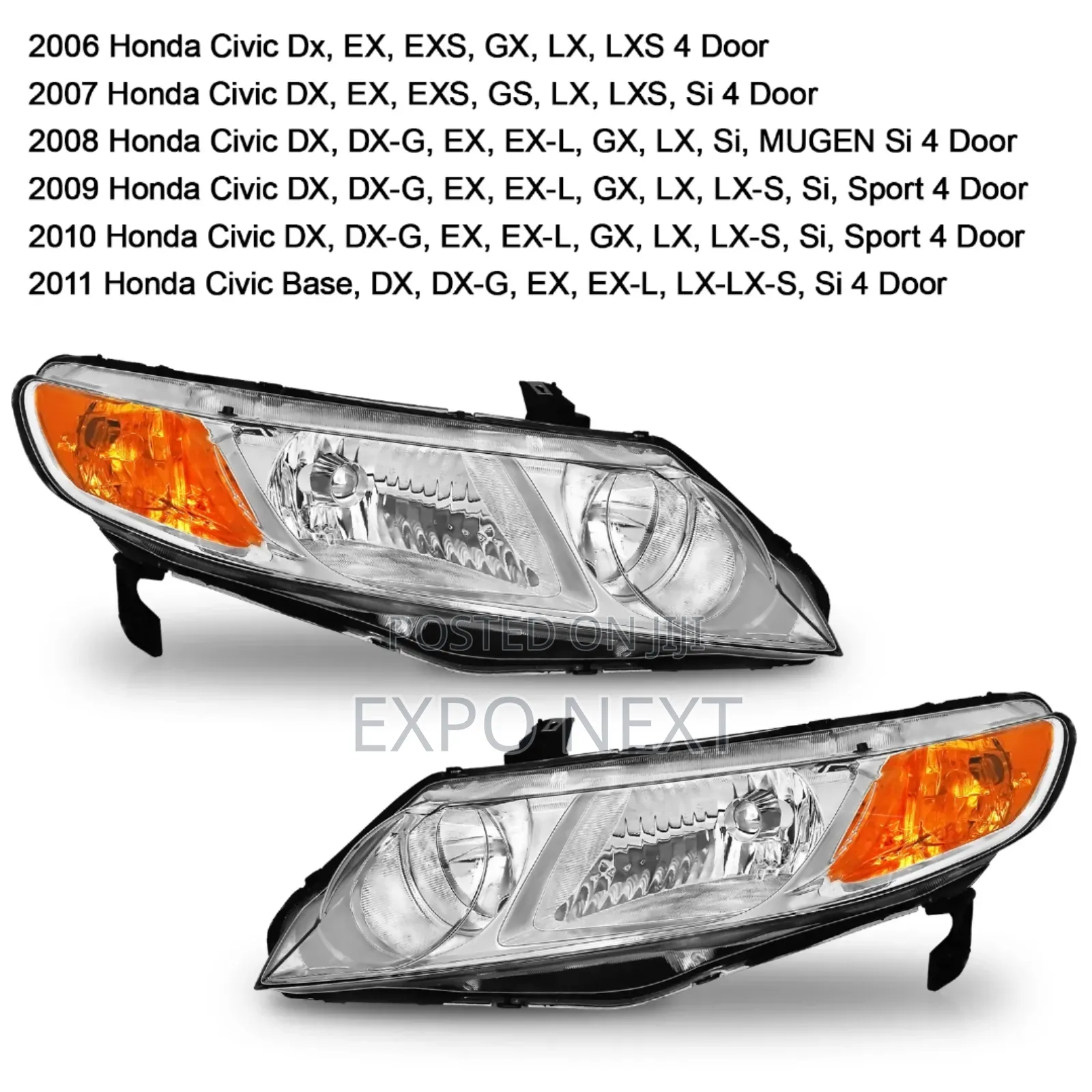 Honda Civic 2006-2011 Headlight Pair