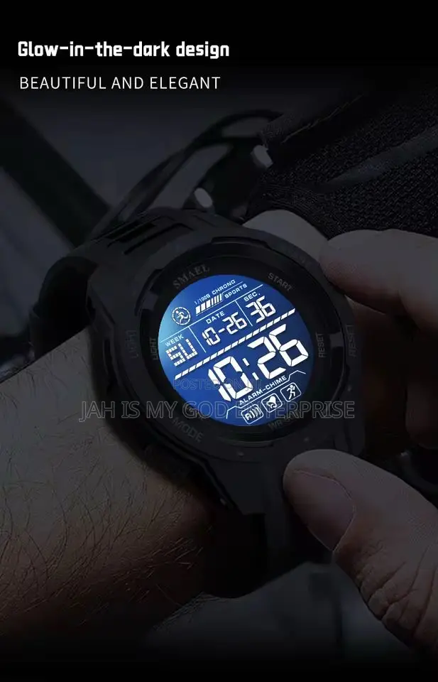 Smael 8105 Digital Sports Led Men's 50m Waterproof Digital Light Watch