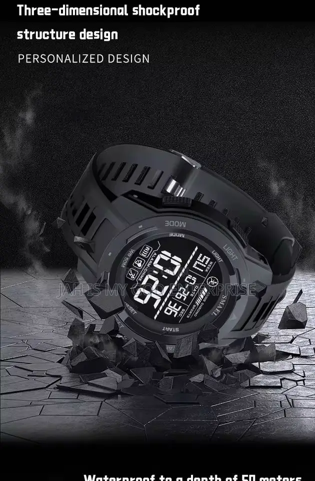 Smael 8105 Digital Sports Led Men's 50m Waterproof Digital Light Watch