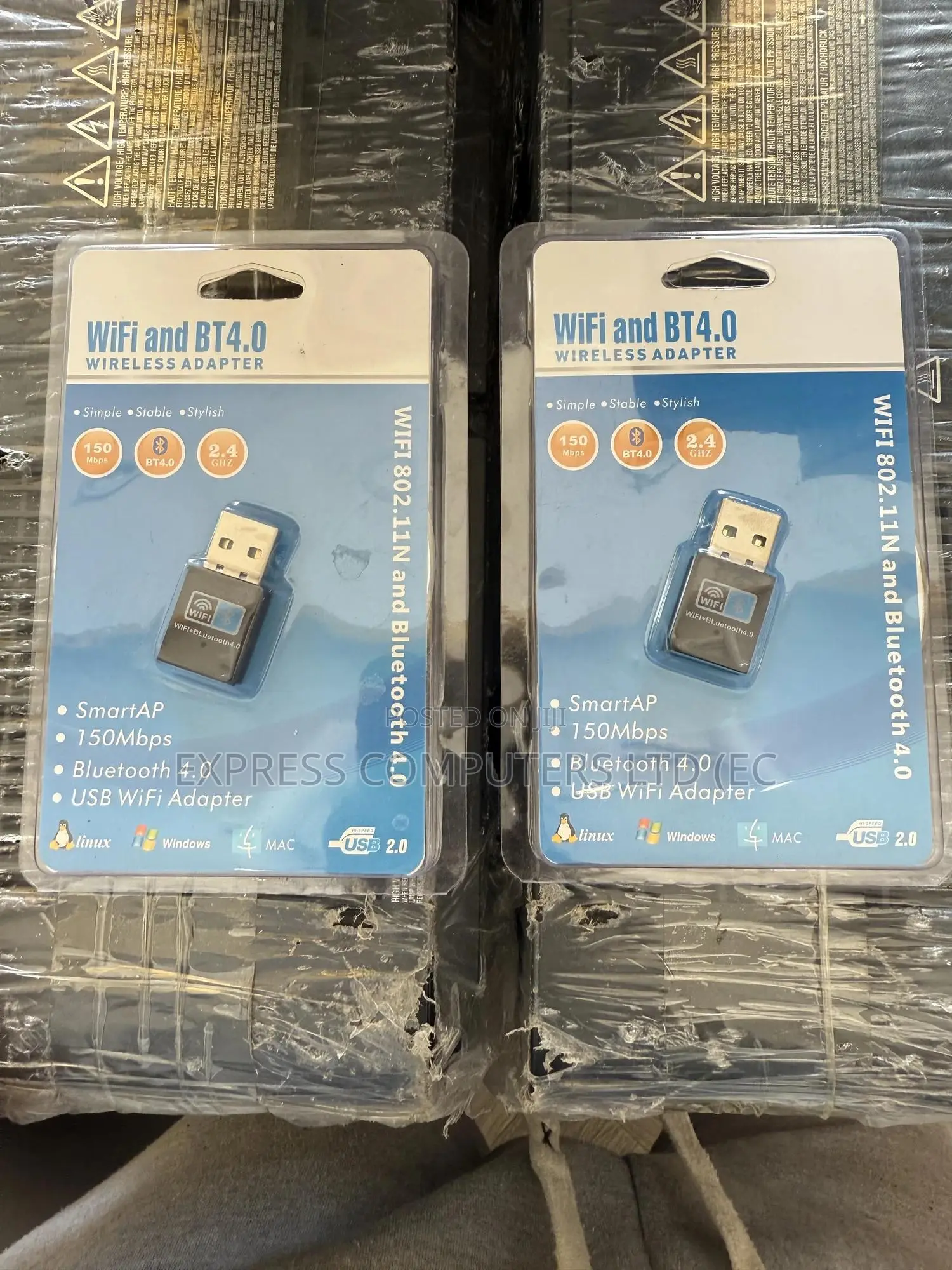 Bluetooth 4.0 Wireless- Wifi Usb Adapter Dongle 2 in 1 Original