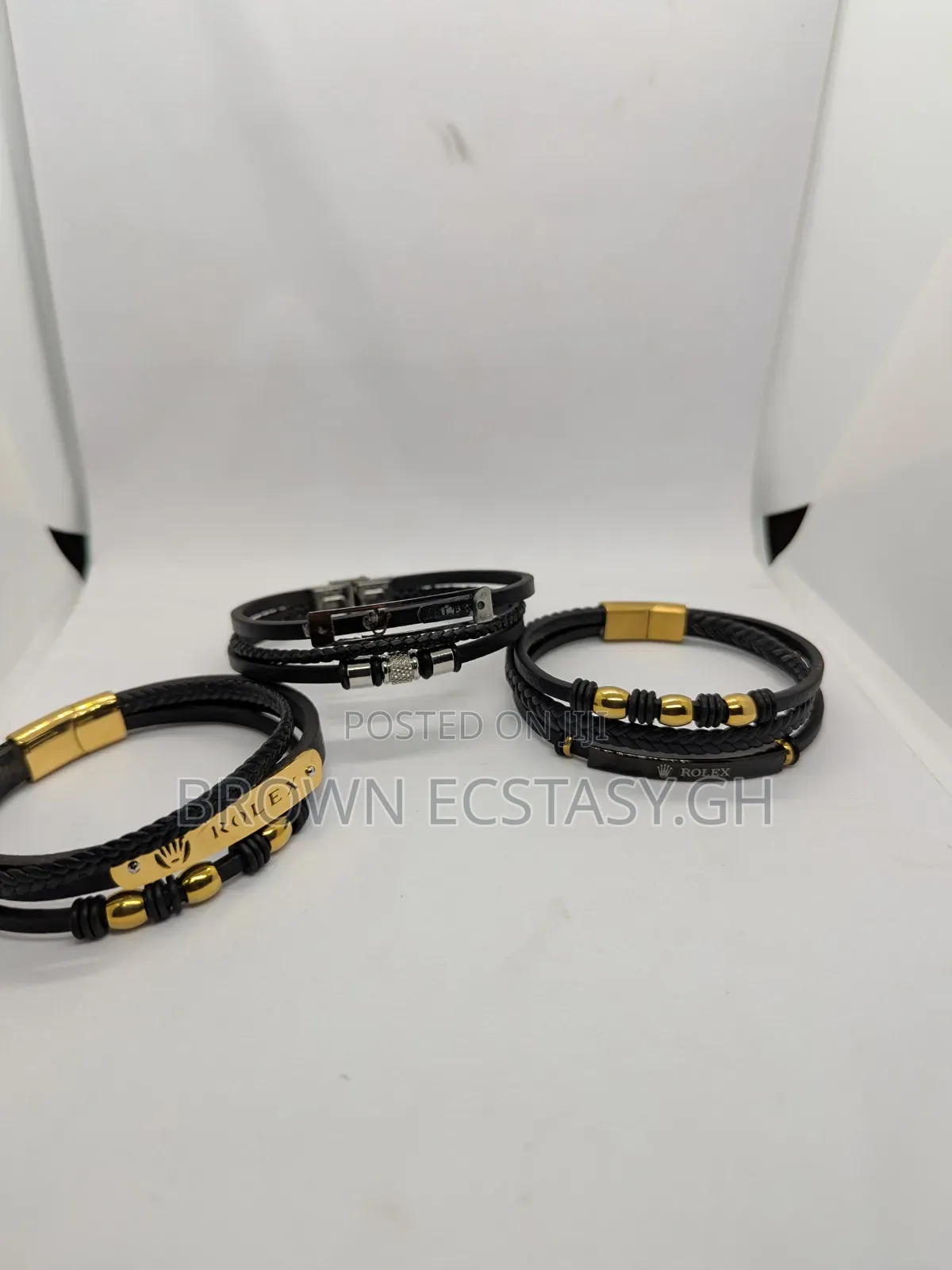 Rolex Leather Bracelets (Various Designs)