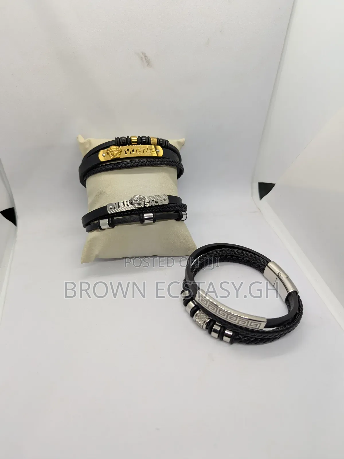 Versace Leather Bracelet