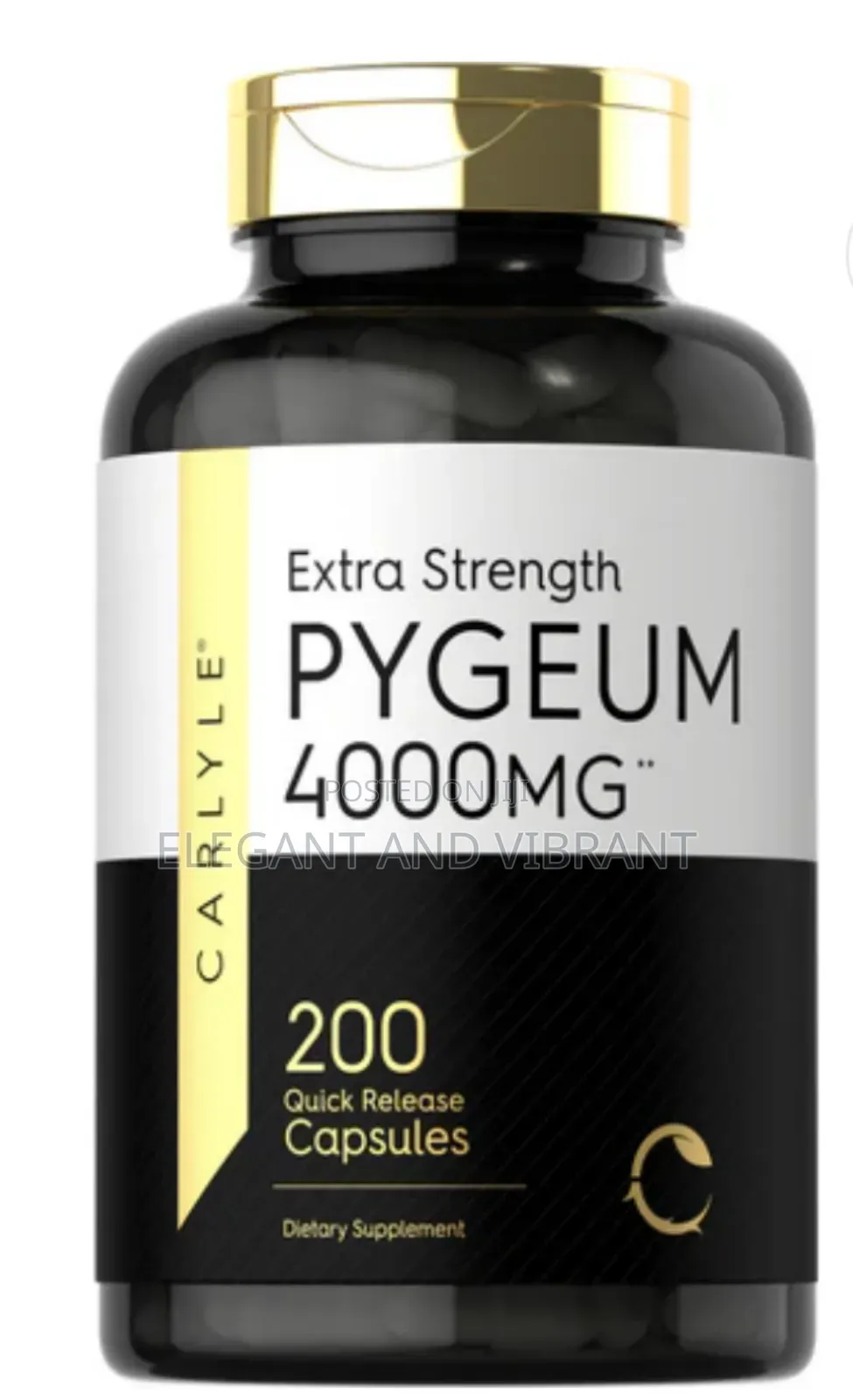Pygeum Africanum Bark 4000mg | 200 Capsules Regular