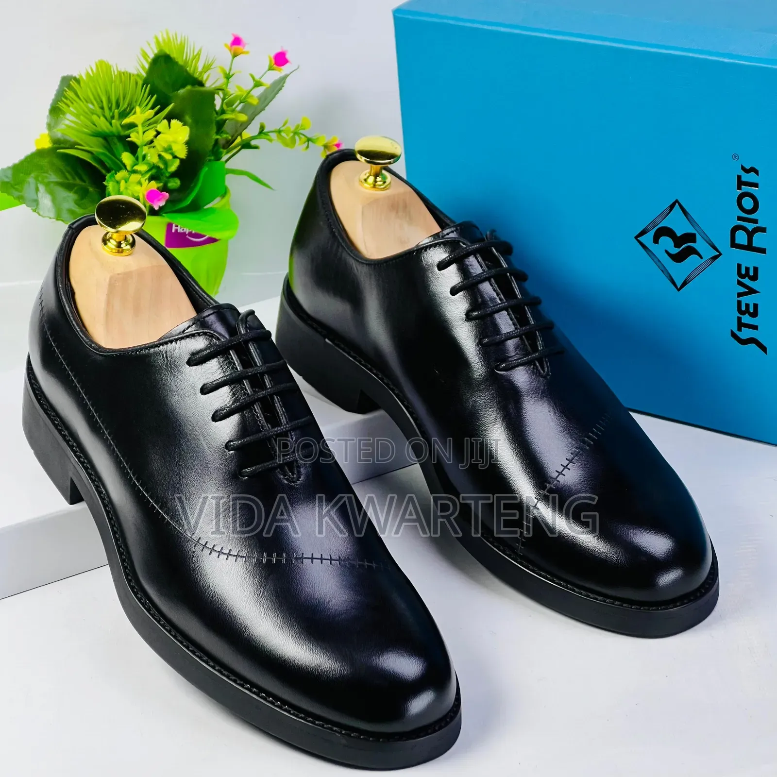 Quality Black Lace Up Shoe From Steve Riots