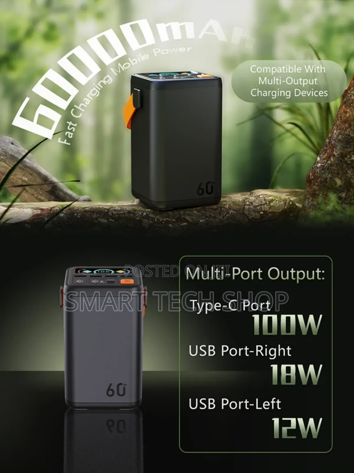 60000mah Capacity Power Bank For Laptops And Phones