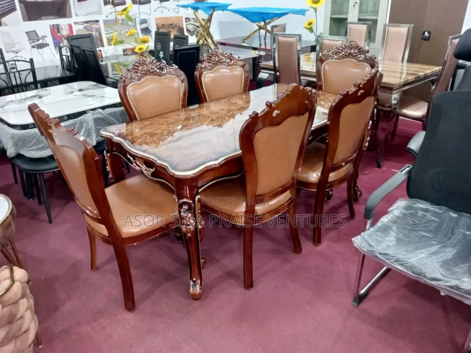 Royal Dinning Table and Chair Wooden