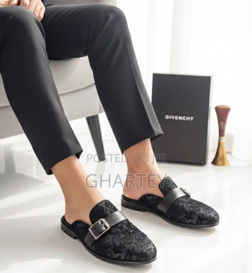 Givenchy Baroque Velvet Mules – Noir Opulence Edition