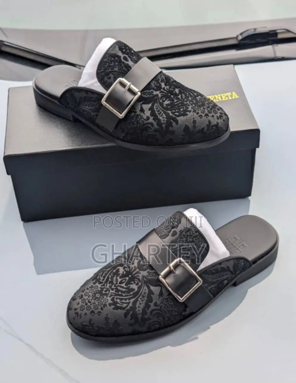 Givenchy Baroque Velvet Mules – Noir Opulence Edition