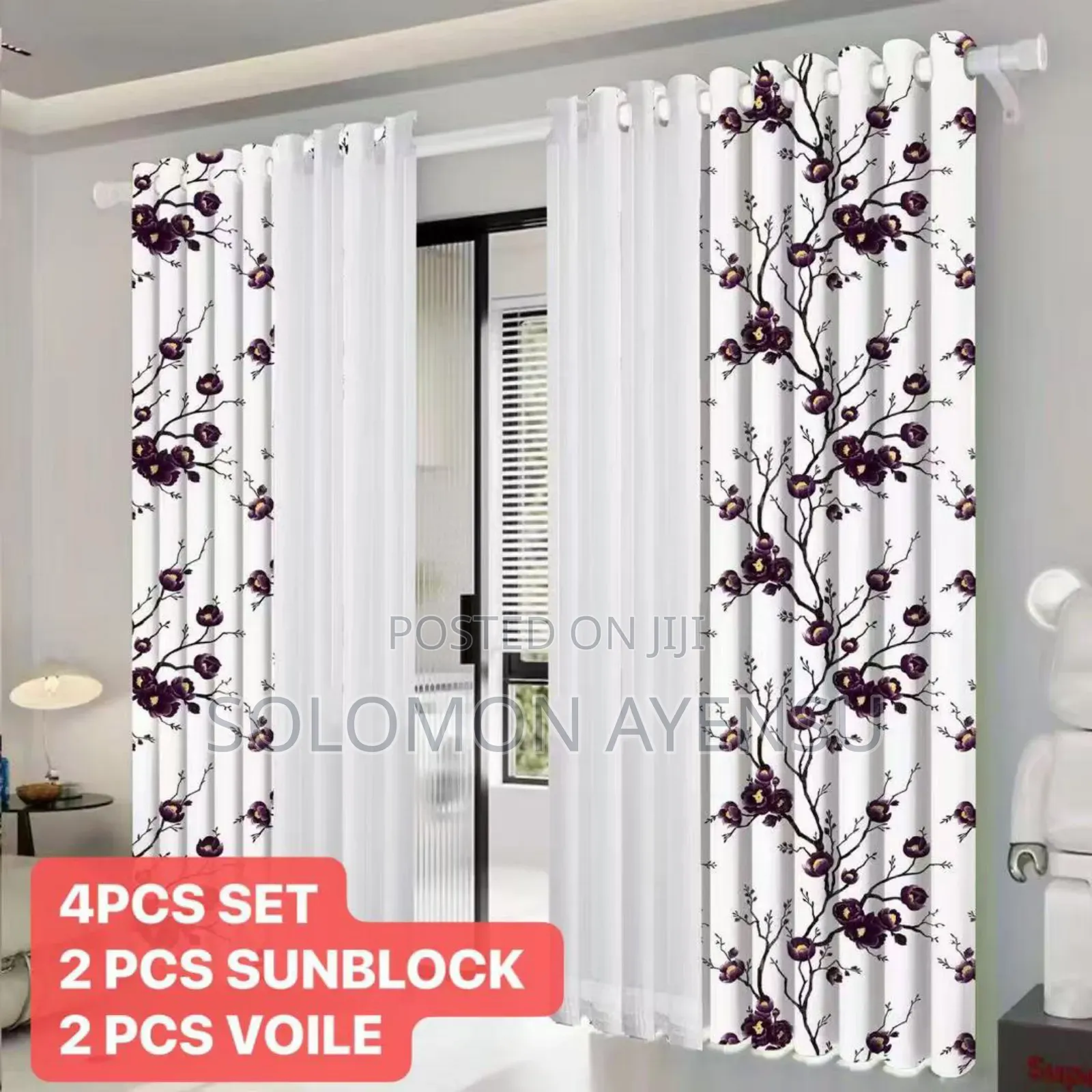 Quality Sunblock Curtains Available With Voile