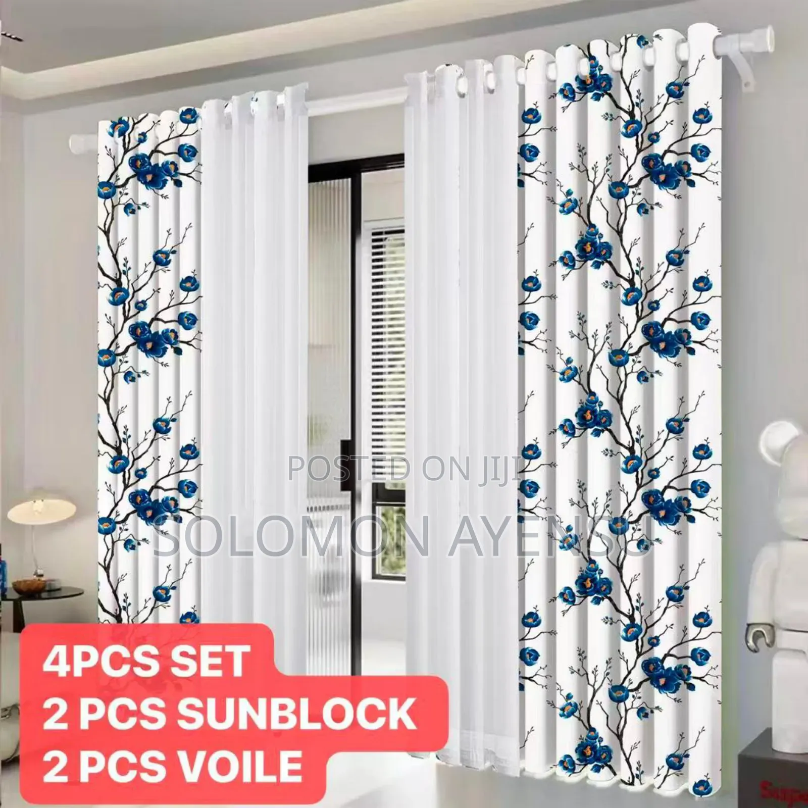Quality Sunblock Curtains Available With Voile