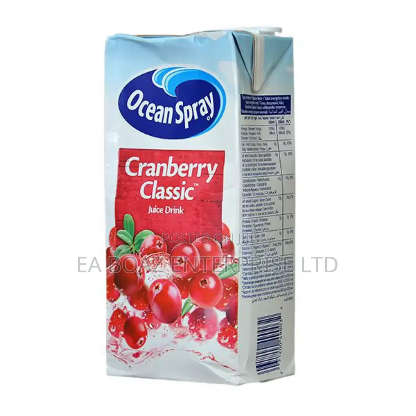 Ocean Spray Classic Cranberry Juice Drink, 1l Carton 12-Pack