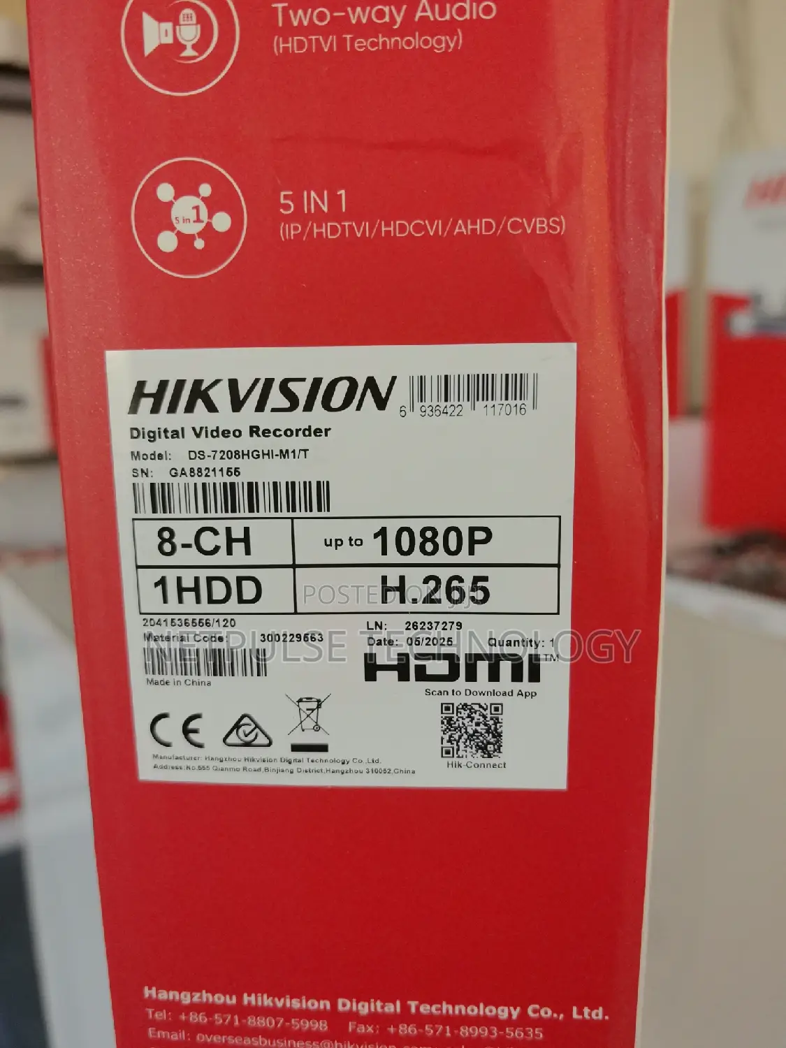 Hikvision 8-Channel Hybrid DVR - Ds-7208hghi-M1/T