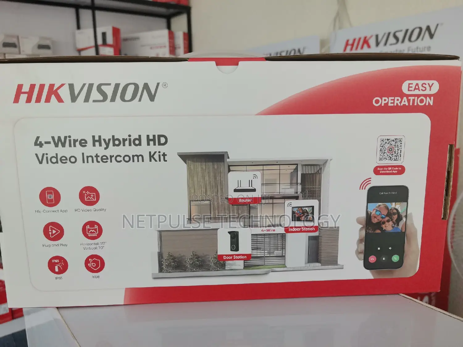 Hikvision 4-Wire Hybrid Video Intercom - Ds-Kis313-P(B)