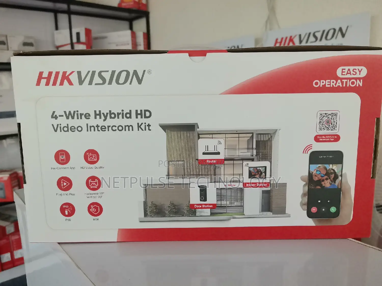 Hikvision 4-Wire Hybrid Video Intercom - Ds-Kis313-P(B)