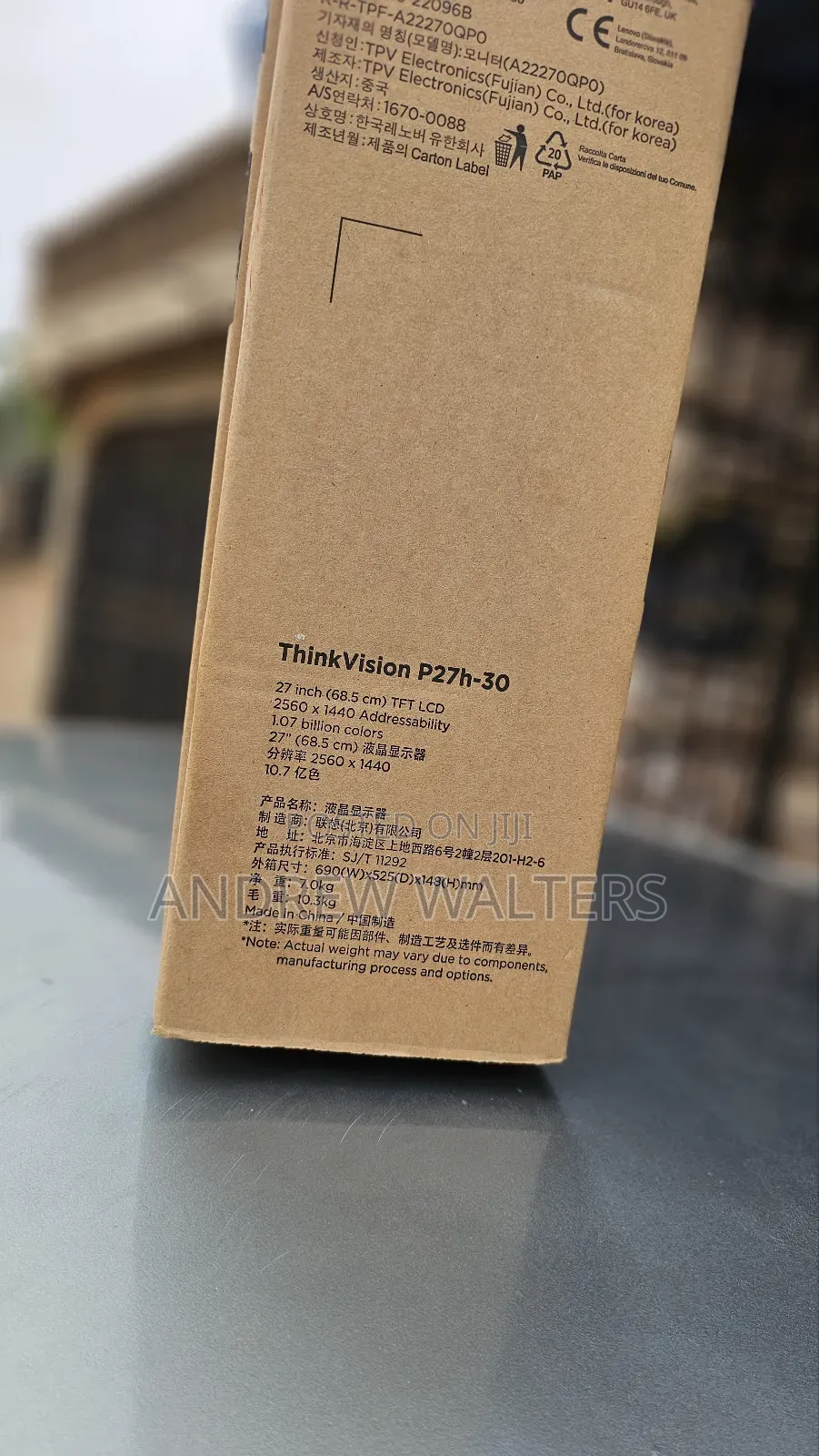Lenovo HDR Thinkvision 27" Monitor