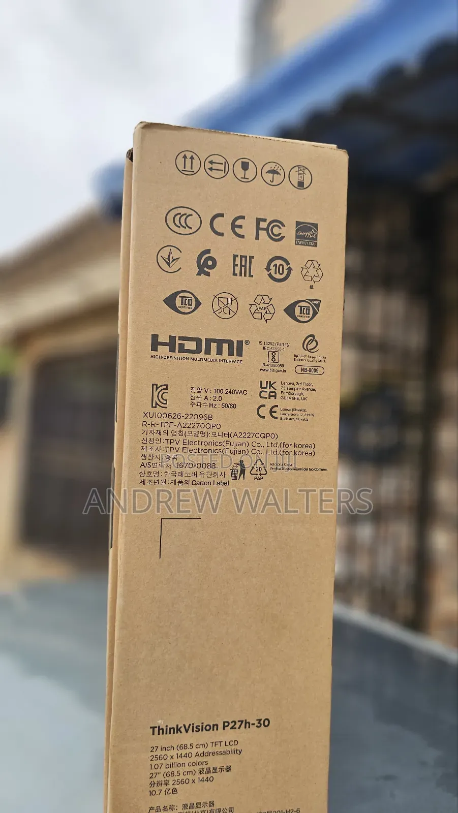 Lenovo HDR Thinkvision 27" Monitor