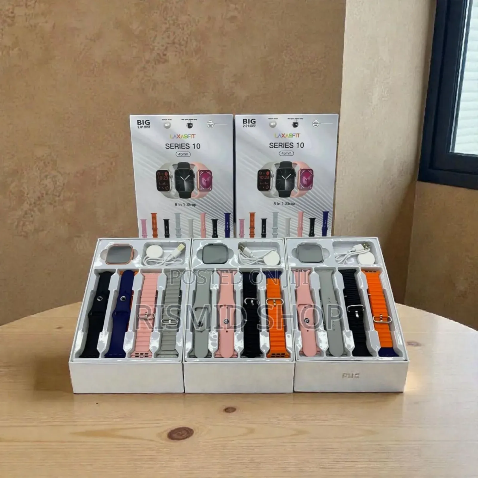 Laxasfit Series 10 Smartwatch With 8 Straps (335469)
