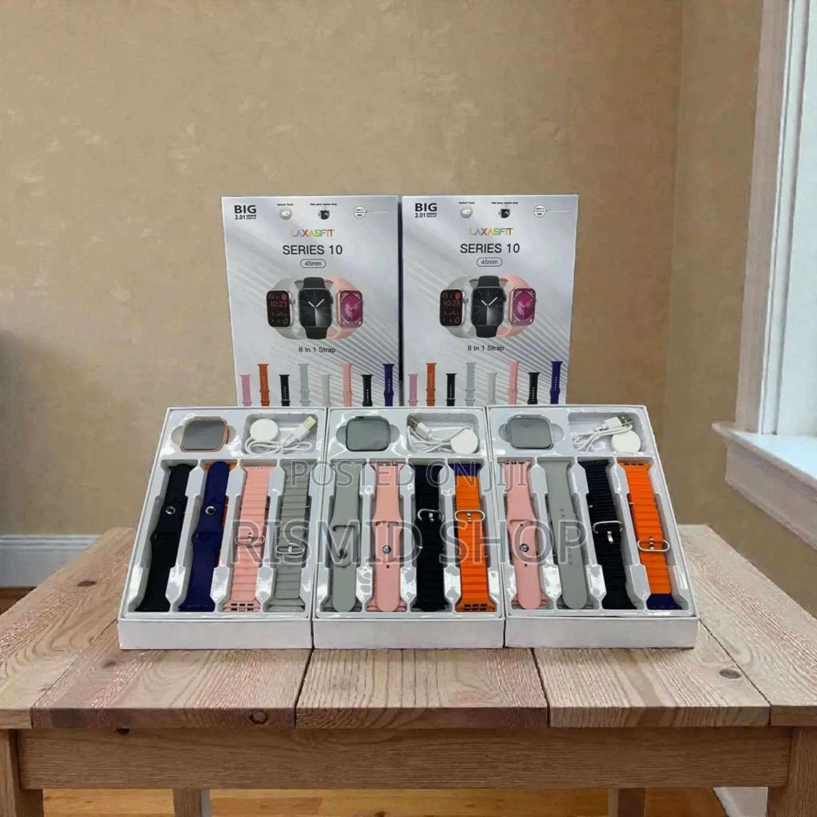 Laxasfit Series 10 Smartwatch With 8 Straps (432446)