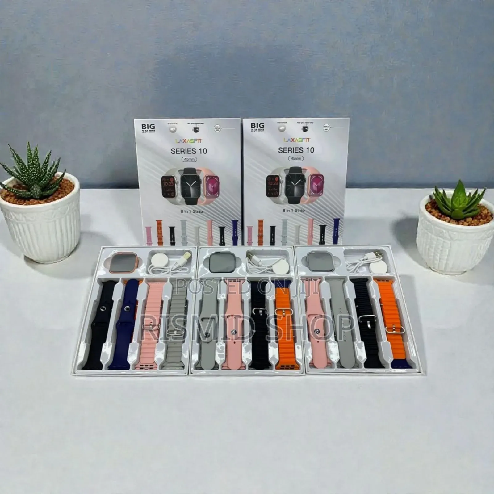 Laxasfit Series 10 Smartwatch With 8 Straps (525259)