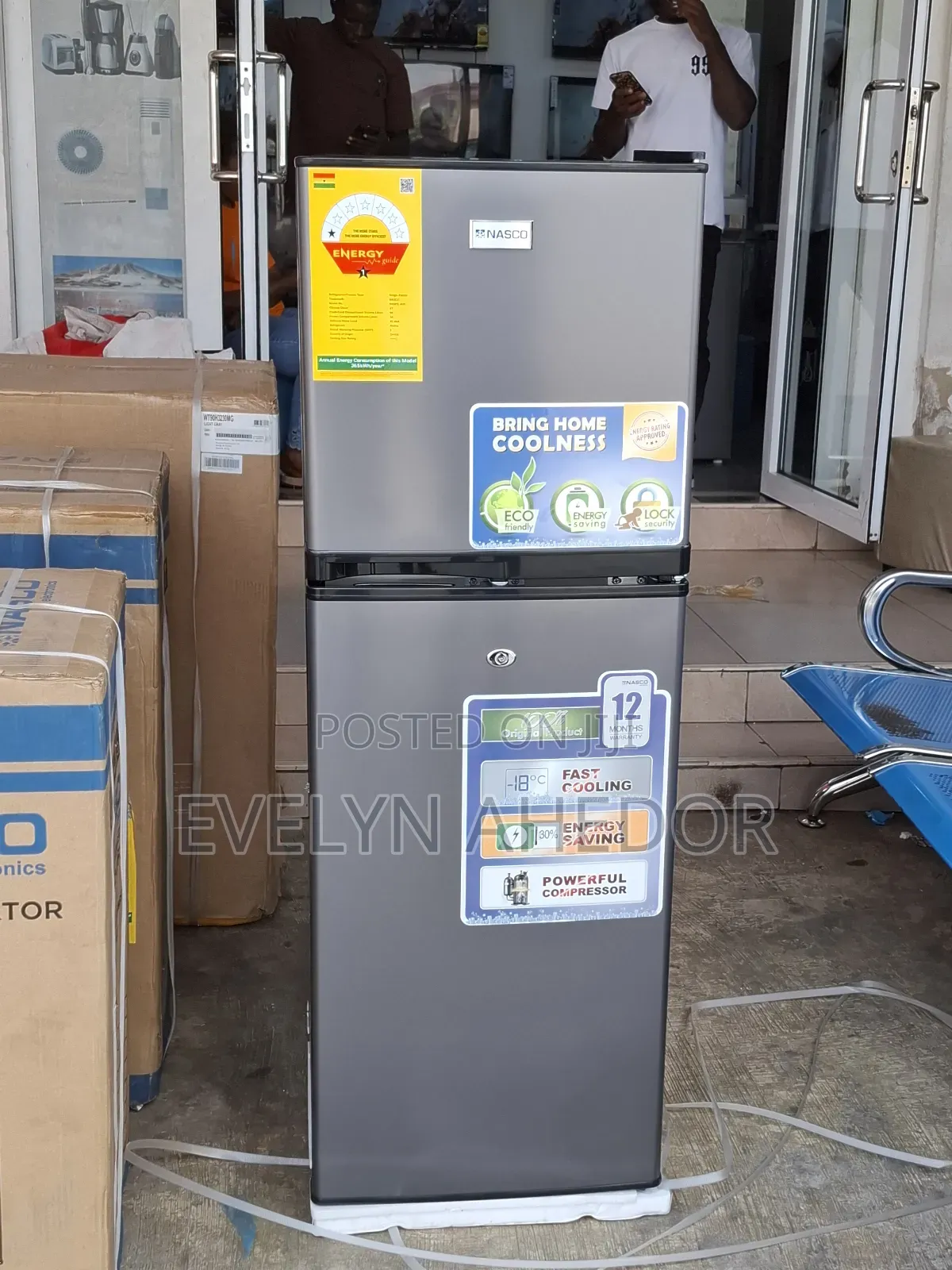 Dark Gray Colour Nasco Top Freezer 136litres Brand New for Sale