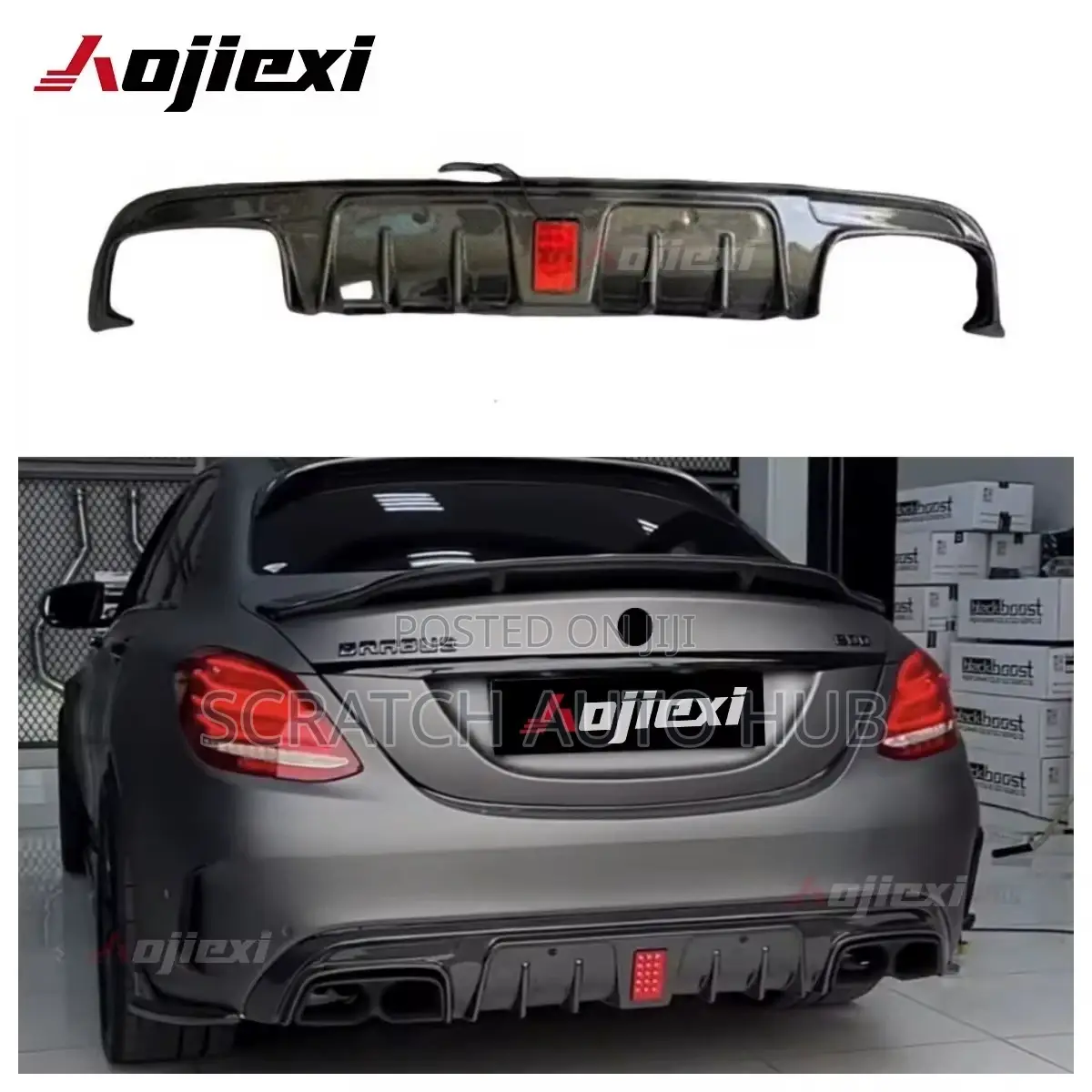 Benz C300 Back Bumper Spec Diffuser With Break Light Available