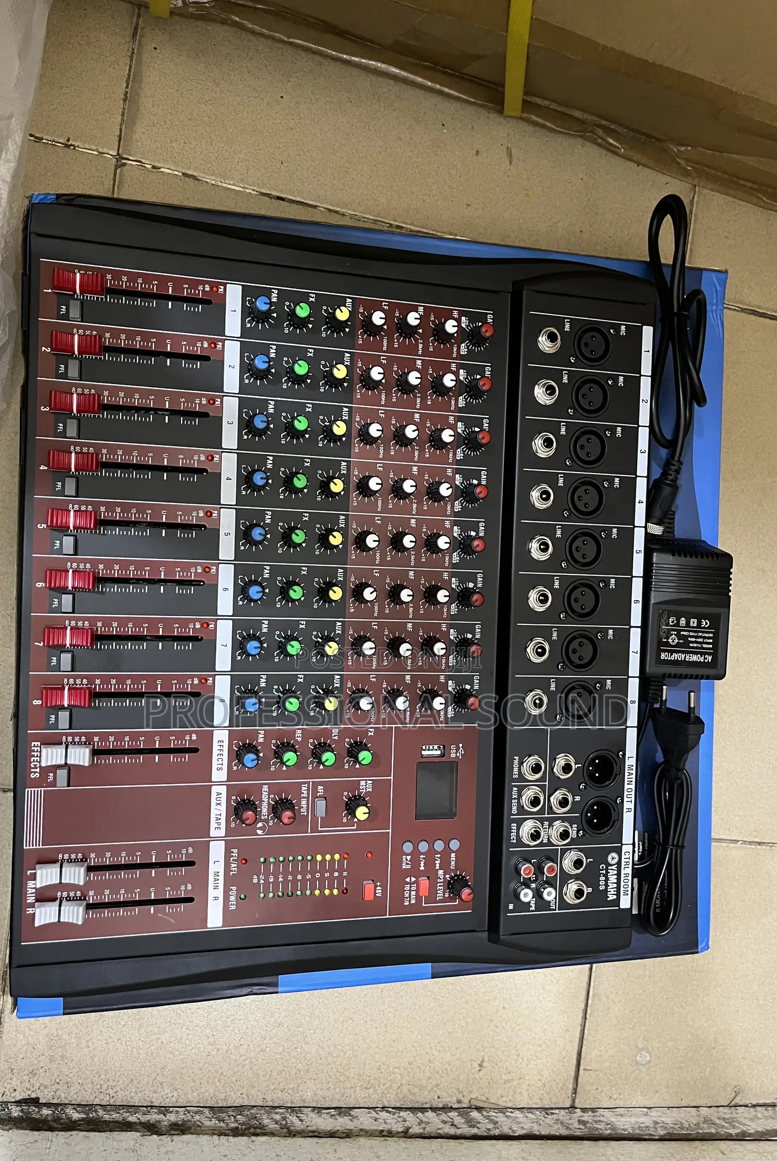 Professional 8-Channel Audio Mixer