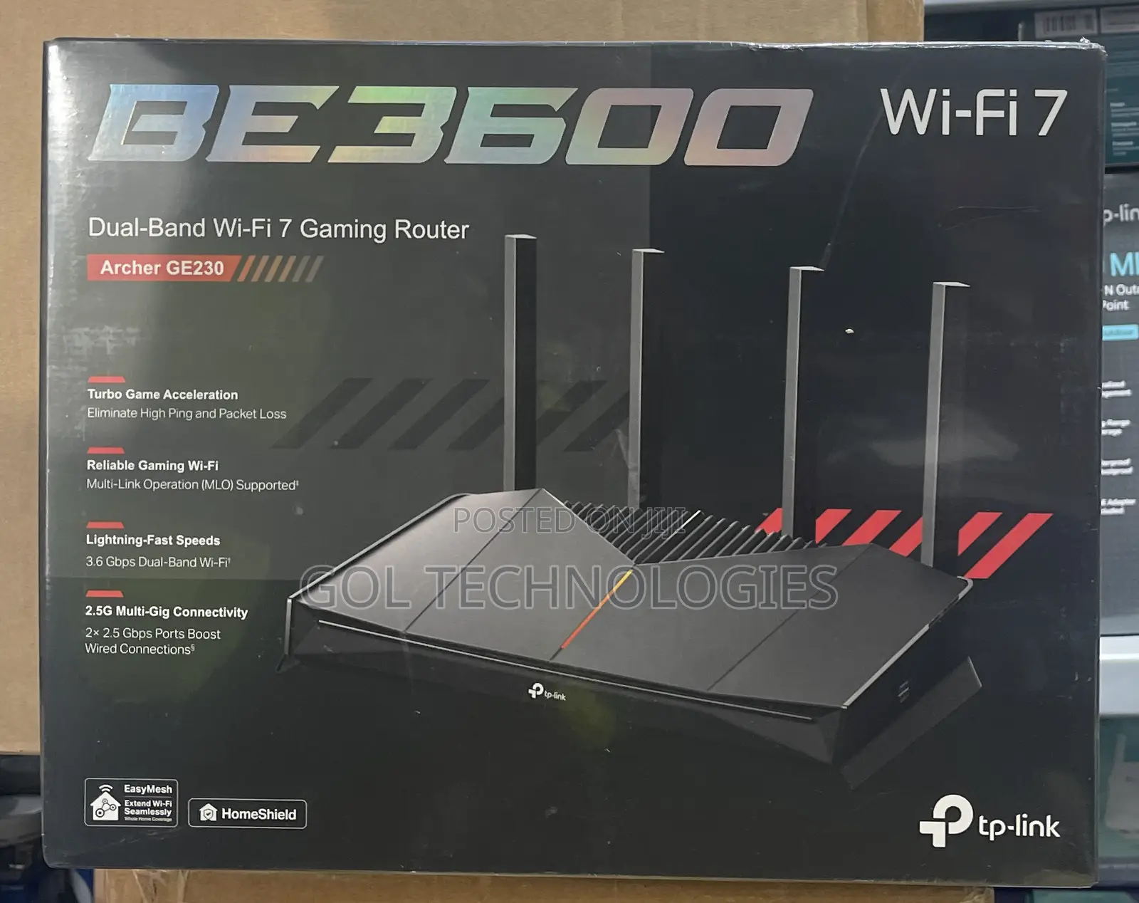 Tp Link Dual-Band Wi-Fi 7 Gaming Router Archer Ge230 Be3600