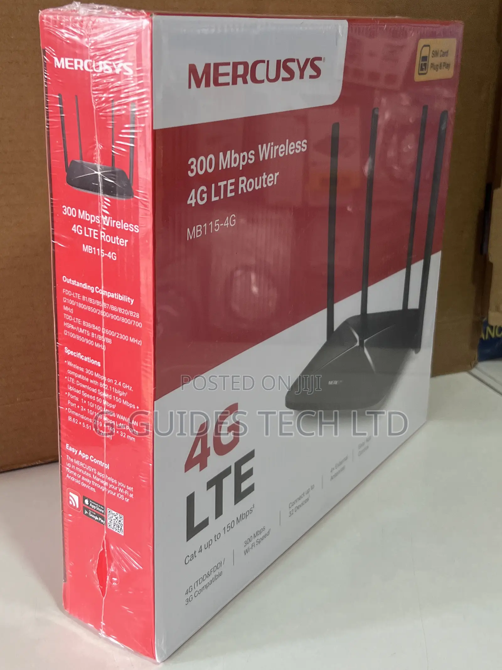 Mercusys 300mbps Wireless 4g Router Mb115-4g