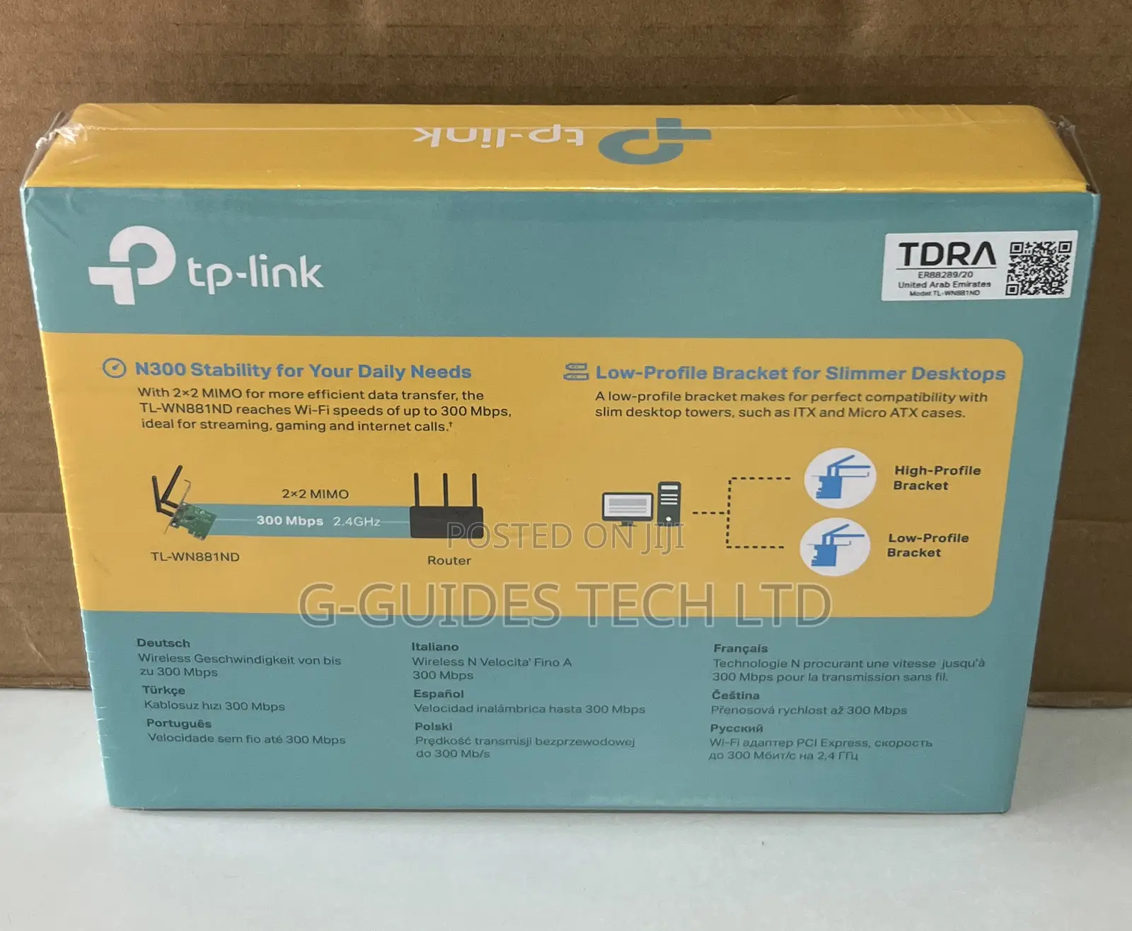 Tp-link 300mbps Wireless Pci Express Adapter Tl-wn881nd