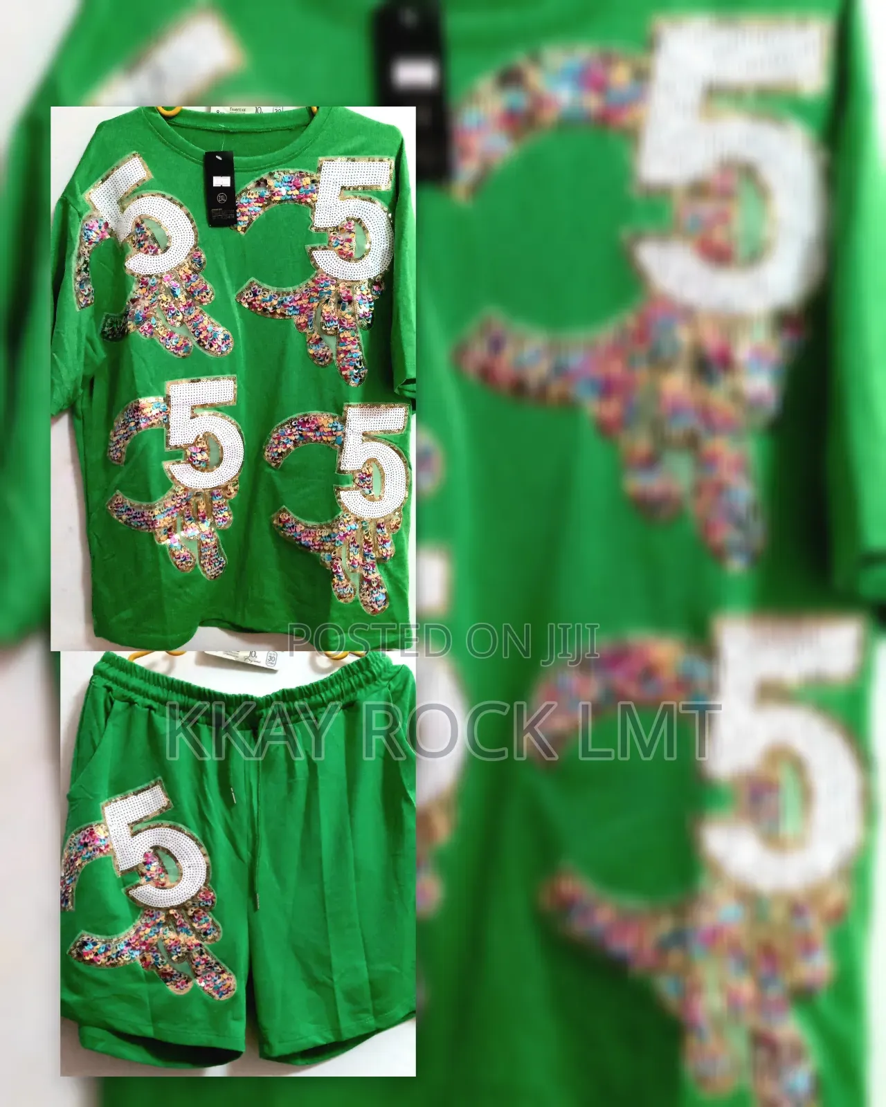 2 Piece Green Colour Ladis Short Niker and Top