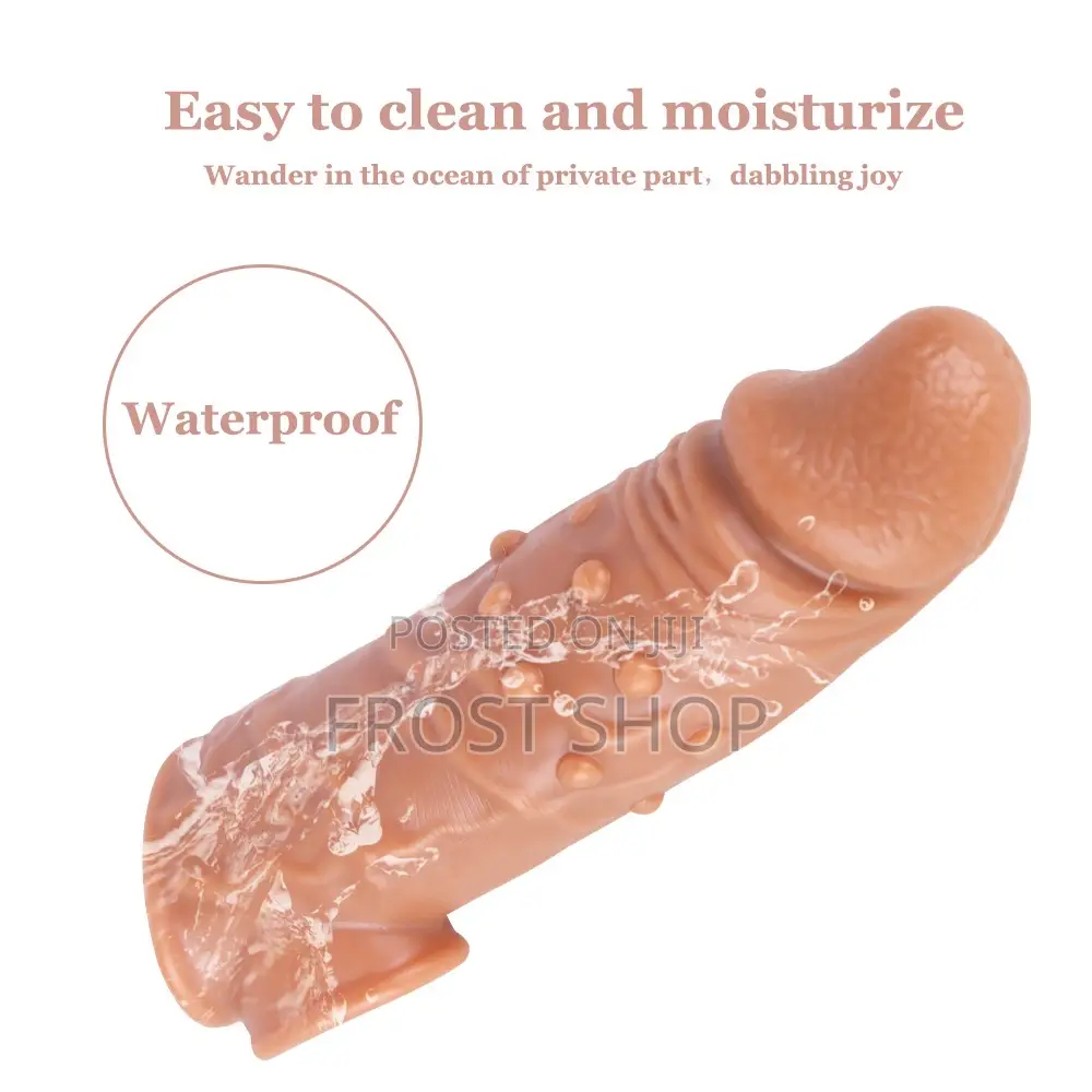 Textured Liquid Silicone Penis Extender Sleeve