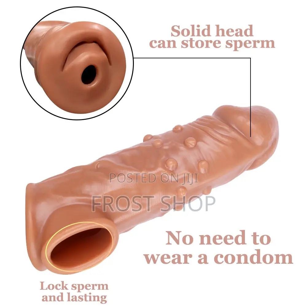 Textured Liquid Silicone Penis Extender Sleeve