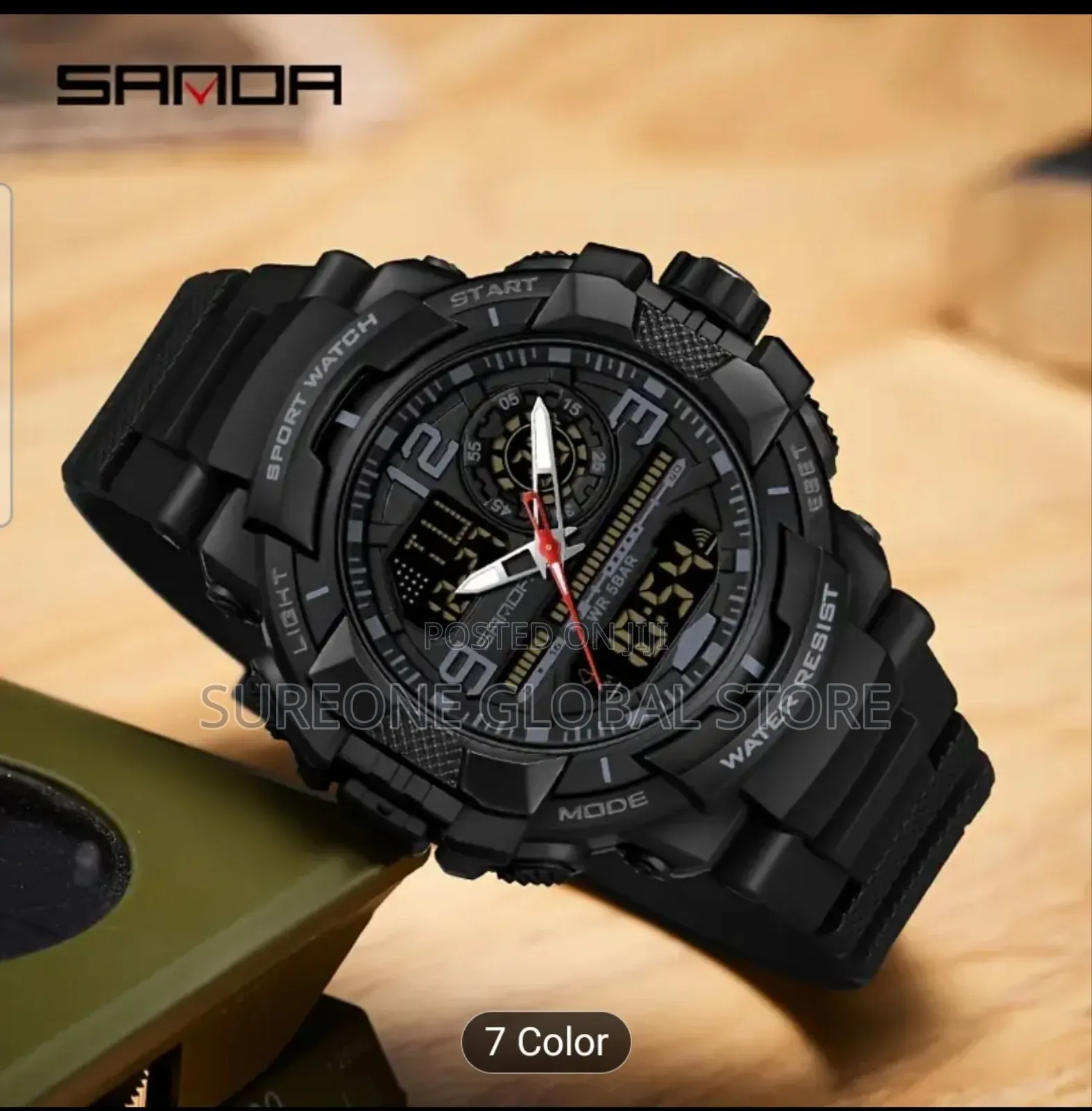 Sanda Men's Athletic Timepiece - Versatile With Led Screen, Date