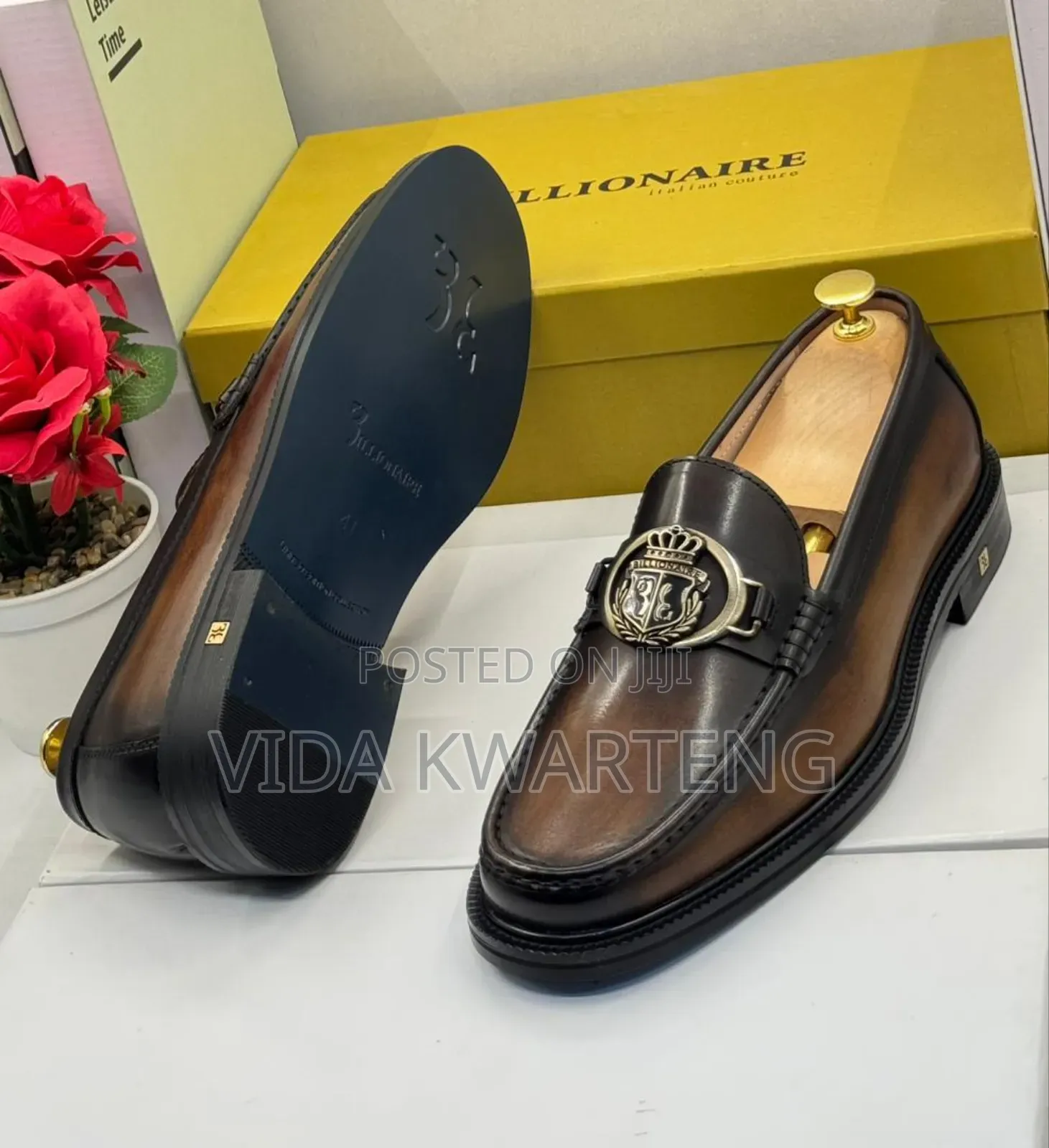 High Quality Billionaire Coffee Brown Shoe