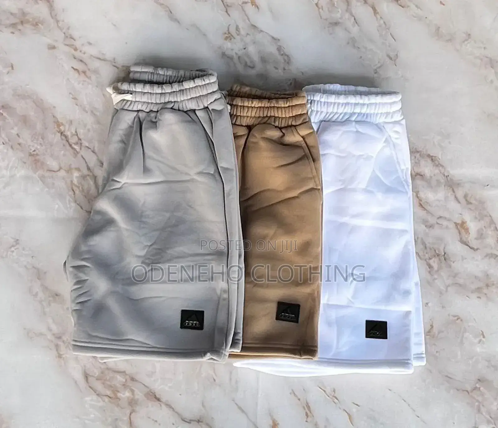 Gray Cotton Woolen Shorts