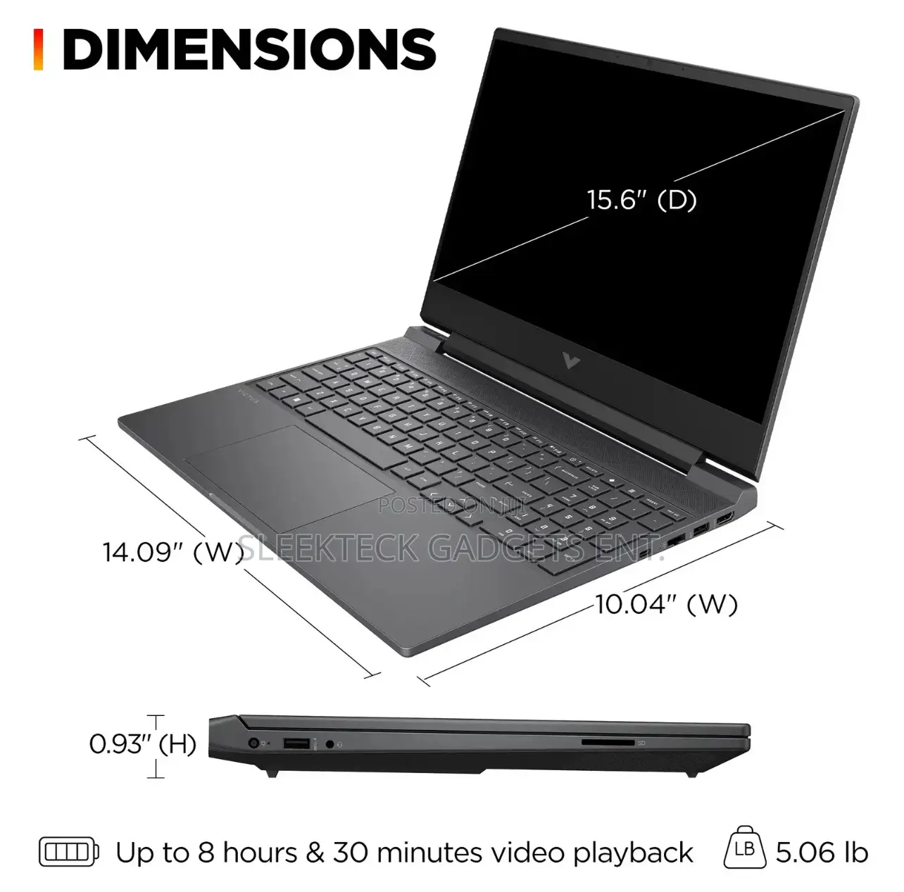New Laptop HP Victus 16 8GB AMD Ryzen 5 SSD 256GB